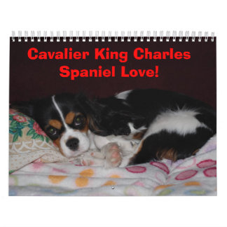 Calendário Amor descuidado do Spaniel de rei Charles!