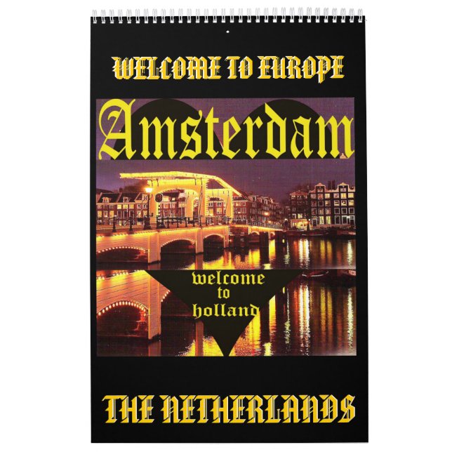 Calendário AMSTERDÃO 1, AMSTERDÃO, HOLLAND,… - personalizado (Capa)
