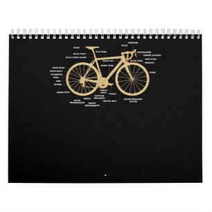 Calendário Anatomia de ciclismo de bicicleta Peças de bicicl