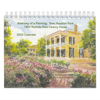 Calendário Anatomia de uma pintura: Sam Houston Park 1850 Hom
