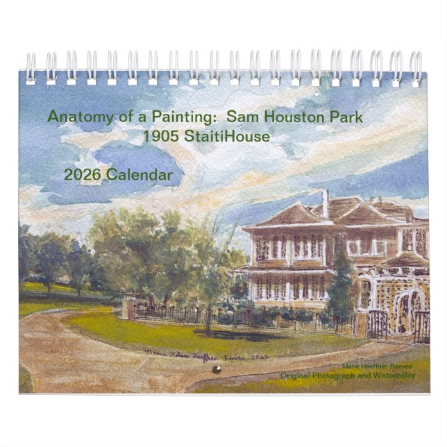 Calendário Anatomia de uma Pintura: Sam Houston Park 1905  Ca (Capa)