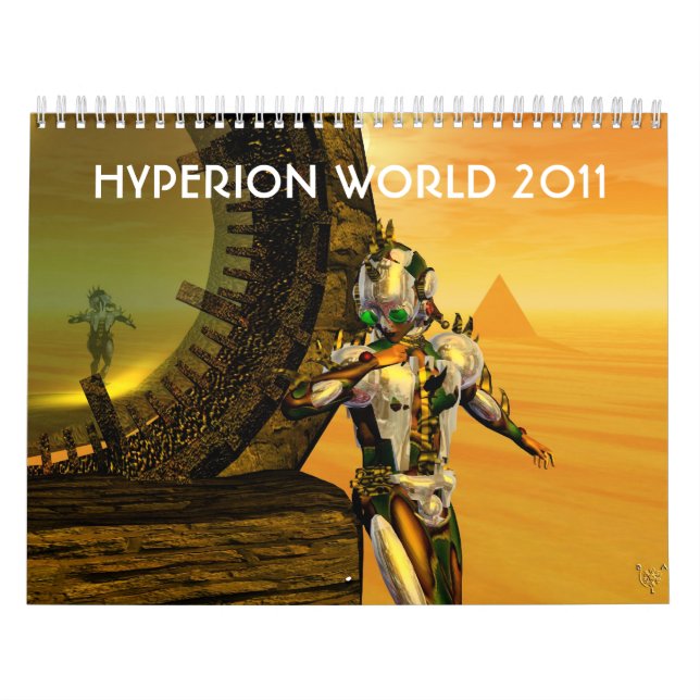 Calendário ANDROIDS, CYBORGS DO HYPERION WORLD 2017 Sci-Fi (Capa)