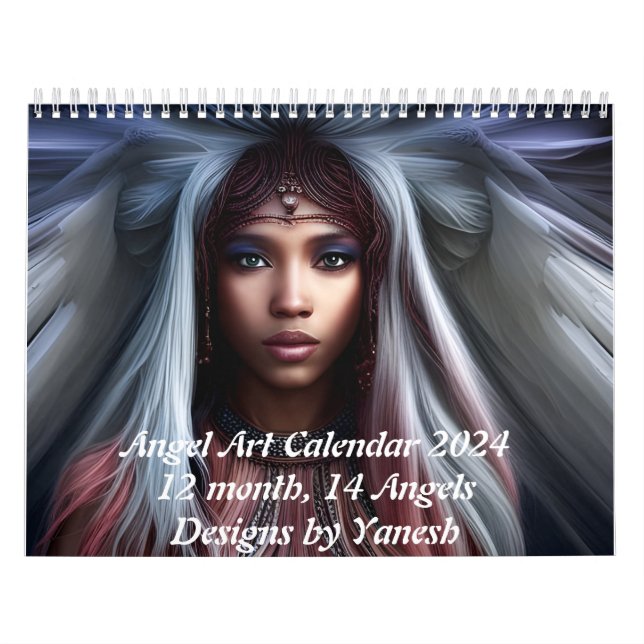 Calendário Angel Art de Yanesh Calendar 2024 (Capa)