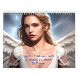 Calendário Angel Art de Yanesh Calendar 2024