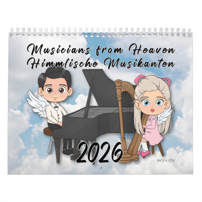 Calendário Angels Fazer Music - Músicos do Céu 2026 (Capa)