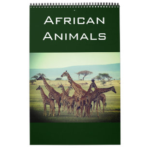 Calendário animais africanos