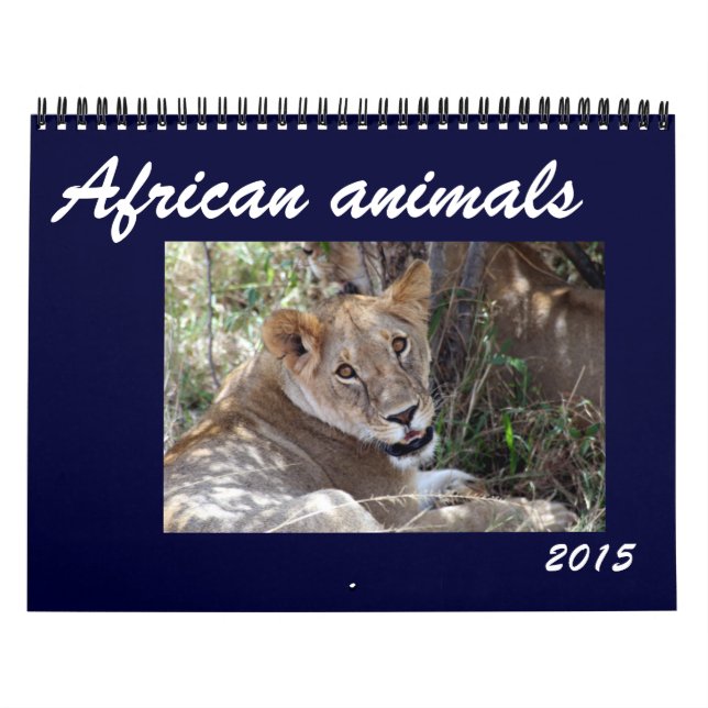 Calendário animais africanos 2015 (Capa)