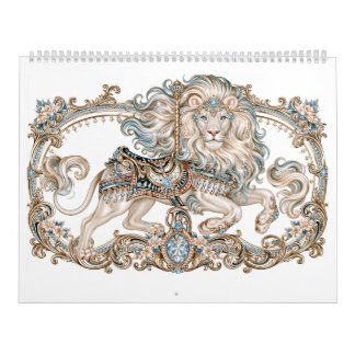 Calendário Animais de Carrossel Moda Steampunk