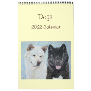 Calendário animais de estimação akita labrador collie dog 2