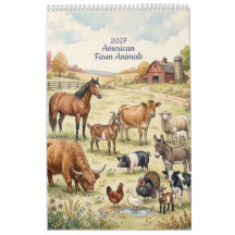 Animais de Fazenda Americanos - Página Única 2027