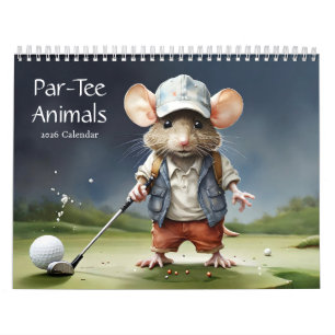 Calendário Animais de Par-Tee Um Ano de Diversão de Golfe 202