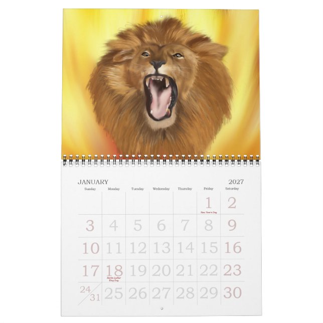 Calendário Animal 2013 (Jan 2027)