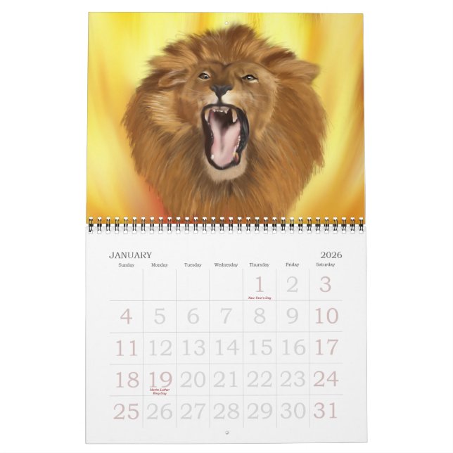 Calendário Animal 2013 (Jan 2026)