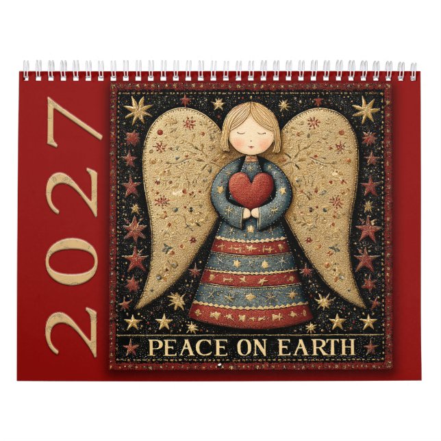 Calendário Anjos –  Paz na Terra 2027 (Capa)