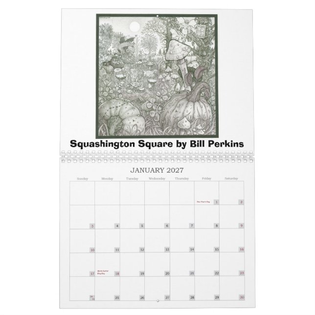 Calendário Ano civil 2013: Arte de Bill Perkins (Jan 2027)