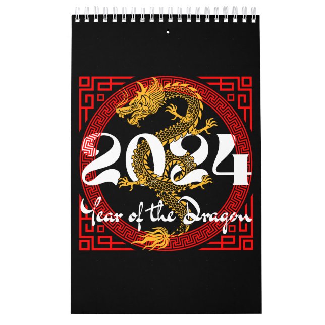 Calendário Ano do Dragão 2024 zodíaco chinês (Capa)