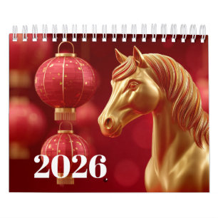 Calendário Ano Equino Majestoso 2026: Estações do Cavalo