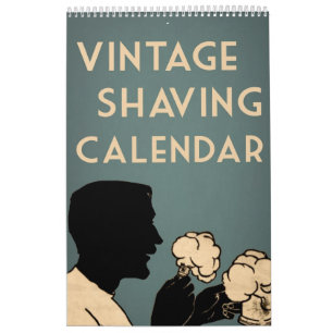 Calendário Antiguidade do vintage que barbeia os anúncios do