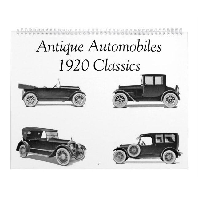 Calendário Antiques Automóveis 1920 Clássicos - Clássico Auto (Capa)