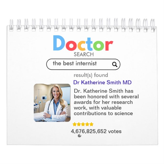 Calendário antistress PHYSICIAN DOCTOR google search votes  (Capa)
