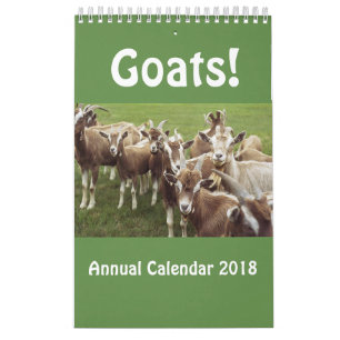 Calendário anual 2018 das cabras
