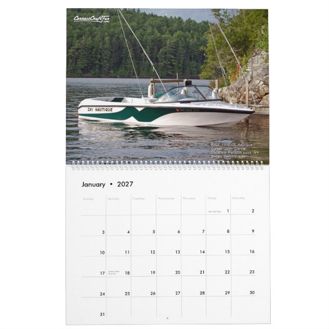 Calendário Anual 2025 CorrectCraftFan (Jan 2027)