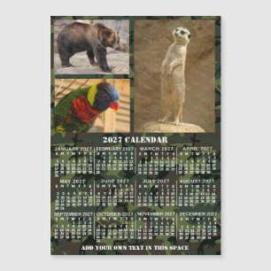 Calendário Anual 2027 Camuflagem Adicionar 3 Fotos