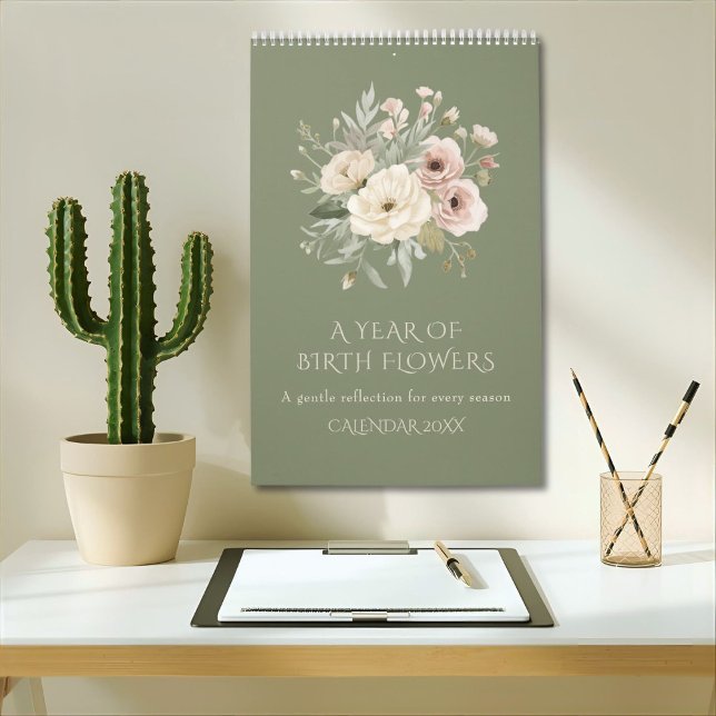 Calendário Anual de Flores de Nascimento (Criador carregado)