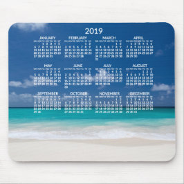 Calendário anual de praia 2019 Mousepads Adicionar
