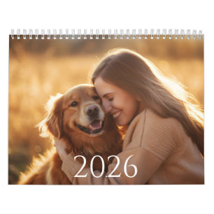 Calendário Anual de Rótulo de Família e Animais de
