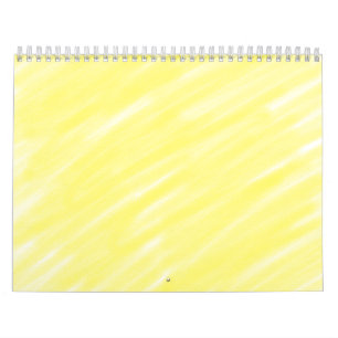 Calendário anúncio pastel amarelo personalizado de cor sólida