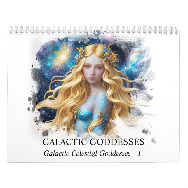 Calendário *~* AP58 Galactic Women Fantasy Cosmic Planets 1 (Capa)