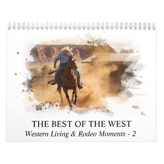 Calendário *~* AP59 Wild West Cowboy Rodeo (Capa)