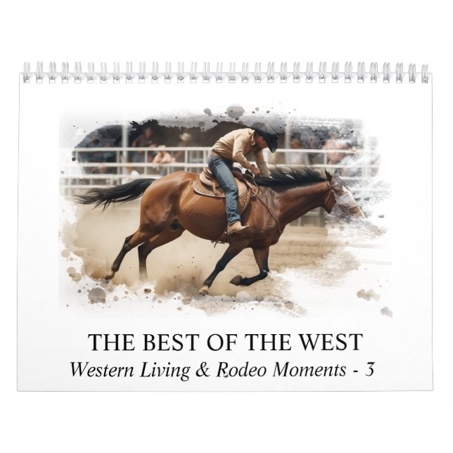 Calendário *~* AP59 Wild West Cowboy Rodeo 3 (Capa)