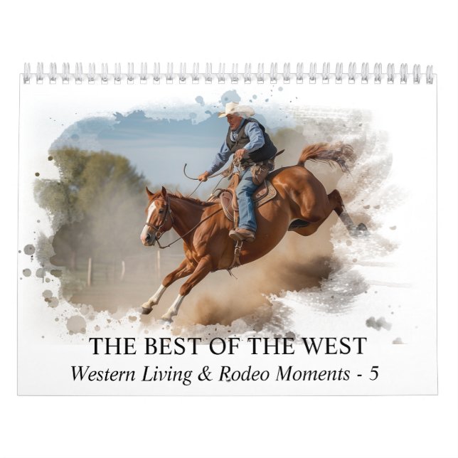 Calendário *~* AP59 Wild West Cowboy Rodeo 5 (Capa)