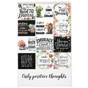 Calendário Apenas pensamentos positivos