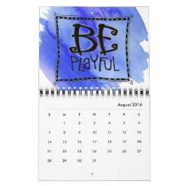 Calendário "Apenas seja" fio-limite da dois-página do