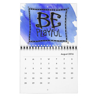 Calendário "Apenas seja" fio-limite da dois-página do