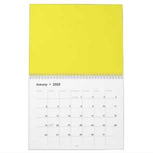 Calendário Aprimore seu Design com fundo amarelo