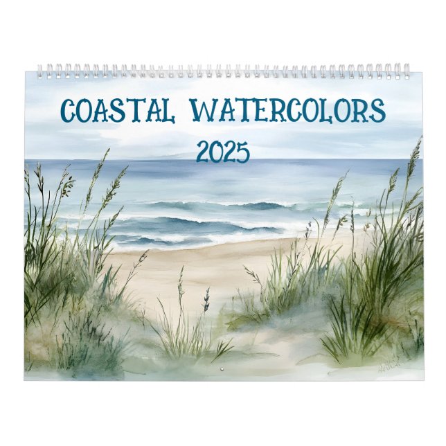 Calendário Aquarelas costeiras 2025 (Capa)