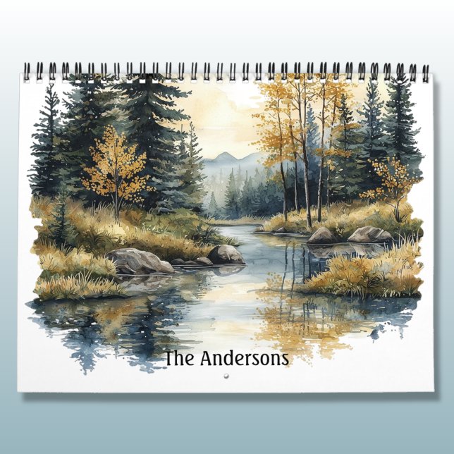 Calendário Aquarelas de Lagos e Rios de Montanha (Criador carregado)