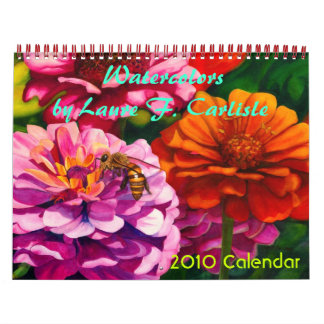 Calendário Aquarelas por Laure F. Carlisle