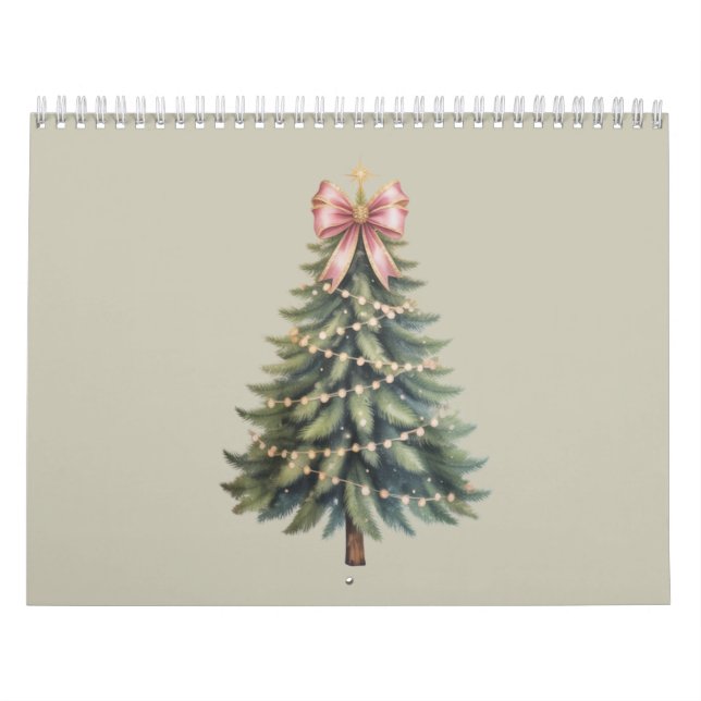 Calendário Arco de árvore de Natal Coquette Xmas (Capa)