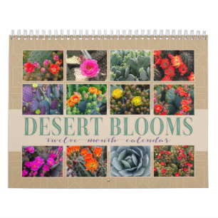 Calendário Arizona Cactus  Deserto Blooms Escolher o Ano