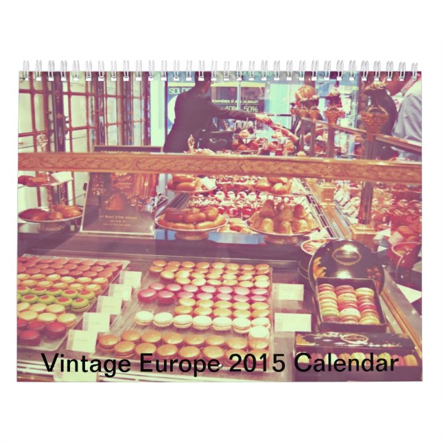 Calendário Arquitetura da Vintage Europe Calendar 2015 (Capa)