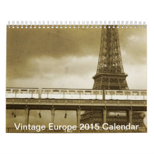 Calendário Arquitetura de cenário Vintage Europe Calendar 20