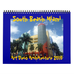 Calendário art deco miami 2016