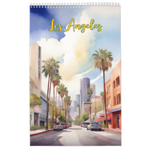 Calendário Arte aquarela de Los Angeles