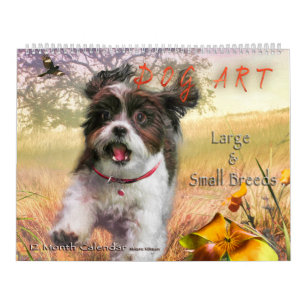 Calendário ARTE CANINO #1 Raças Grandes e Pequenas