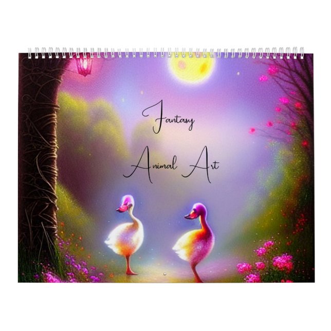 Calendário Arte de animais de fantasia para crianças (Capa)